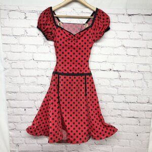 Weissman Red Black Polka Miss Mouse Dance Halloween Dress Up Costume Sz XLC